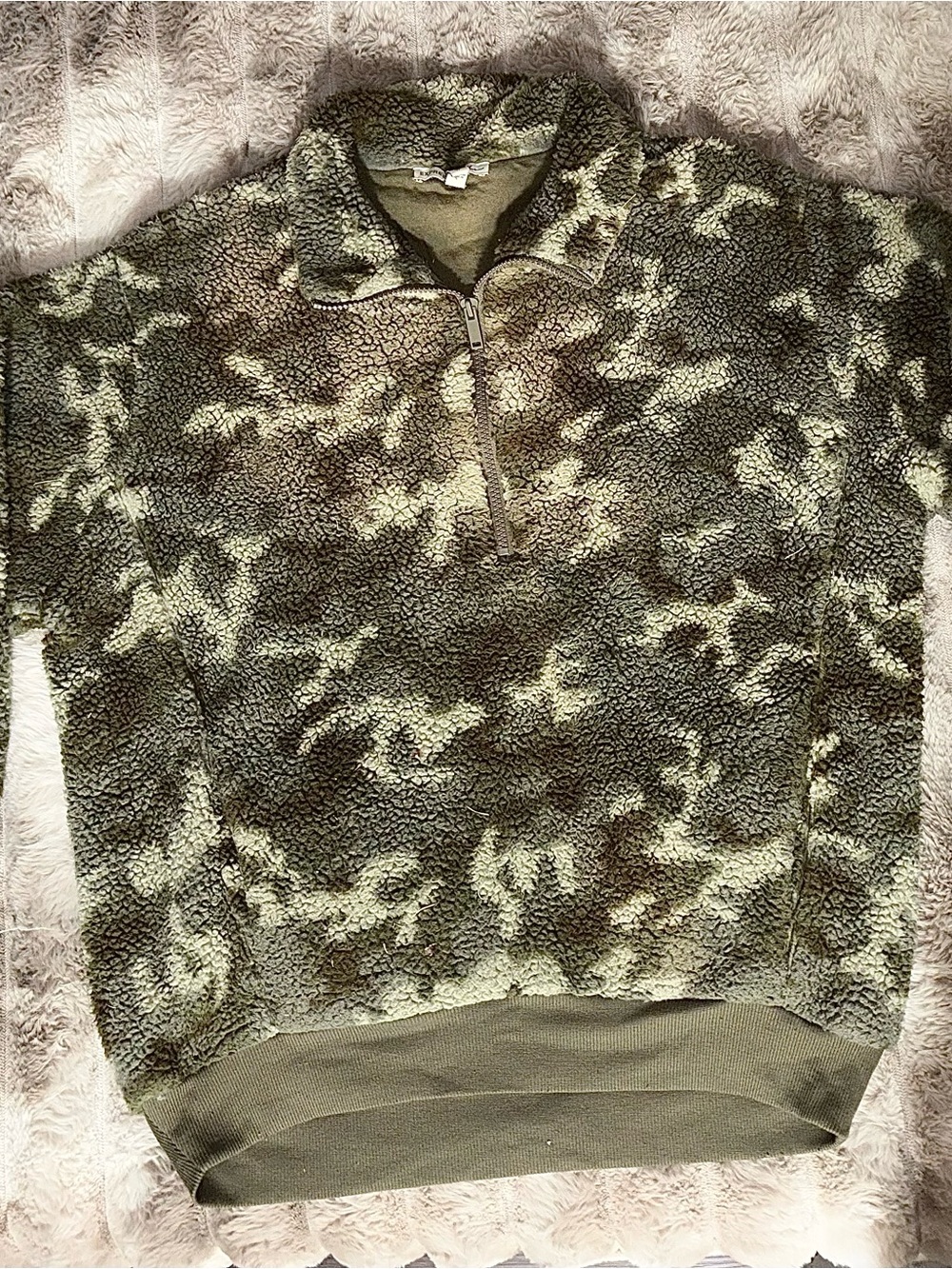 Sherpa Quarter-Zip Pullover Sweater